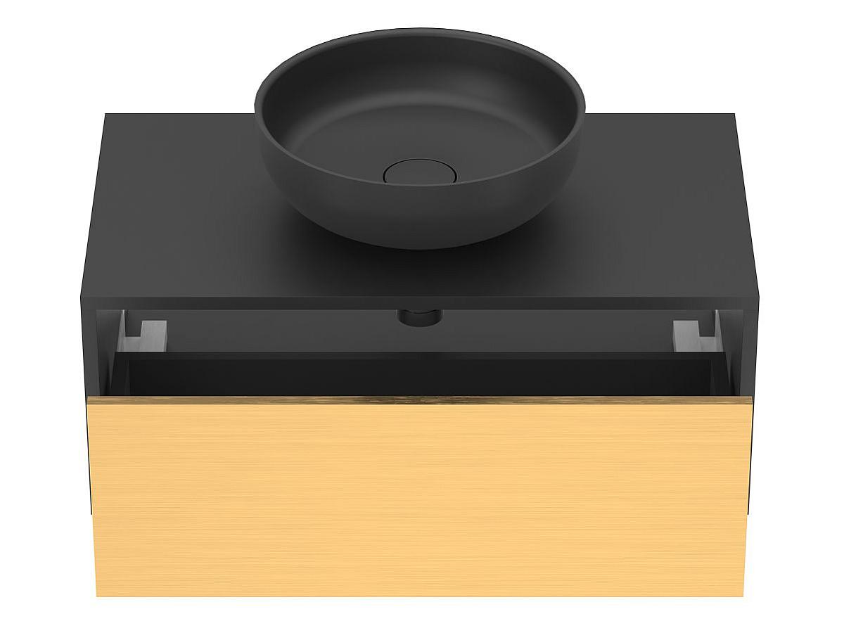 Тумба подвесная CLOUD 800 Пикассо золото с умывальником MOON