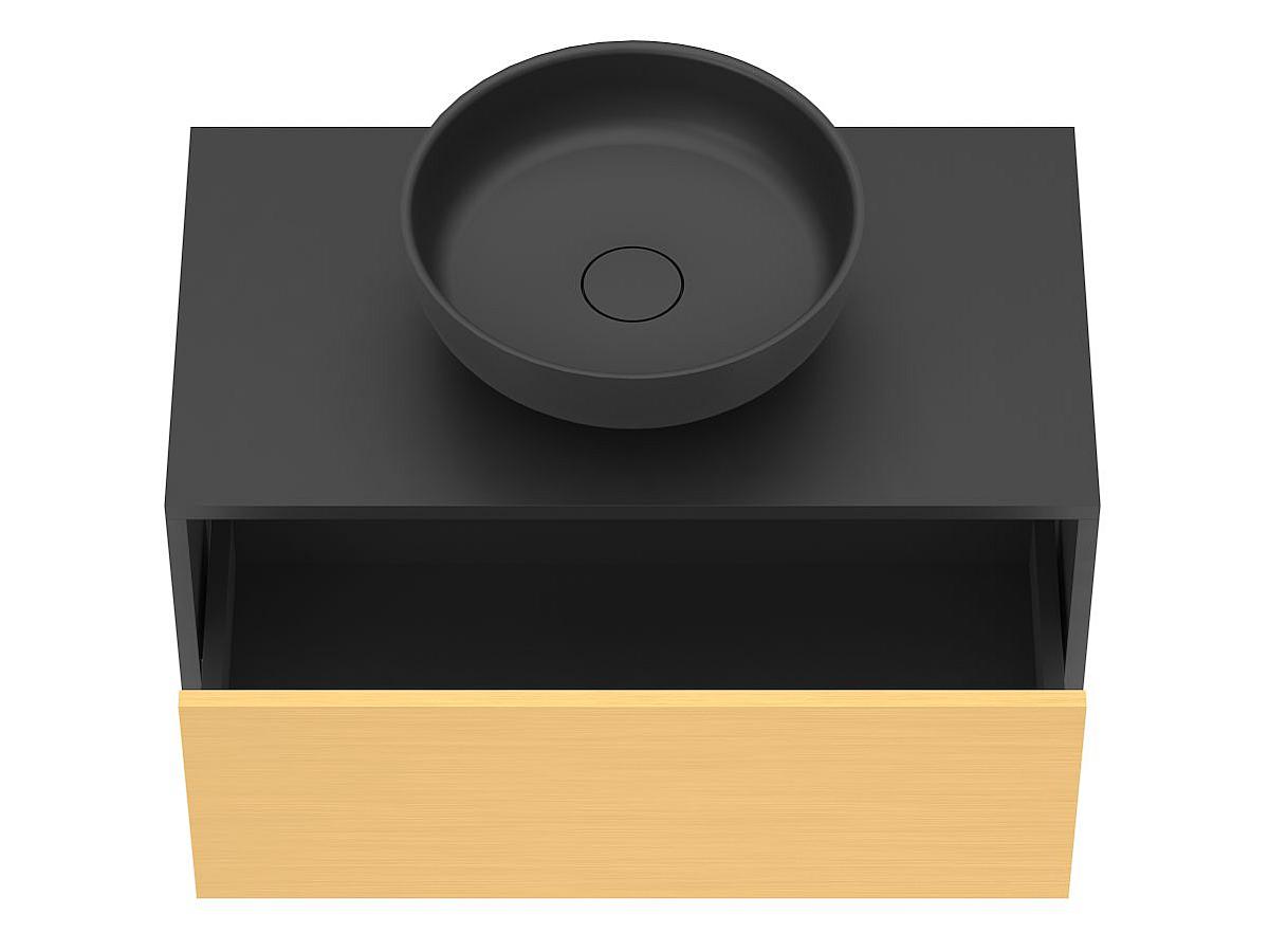 Тумба подвесная CLOUD 800 Пикассо золото с умывальником MOON