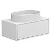 Тумба підвісна CLOUD 800 Біла матова з умивальником KIRA