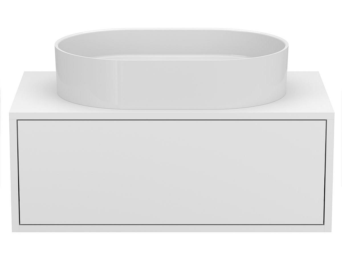 Тумба підвісна CLOUD 800 Біла матова з умивальником KIRA