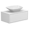Тумба підвісна CLOUD 800 Біла матова з умивальником LEX S