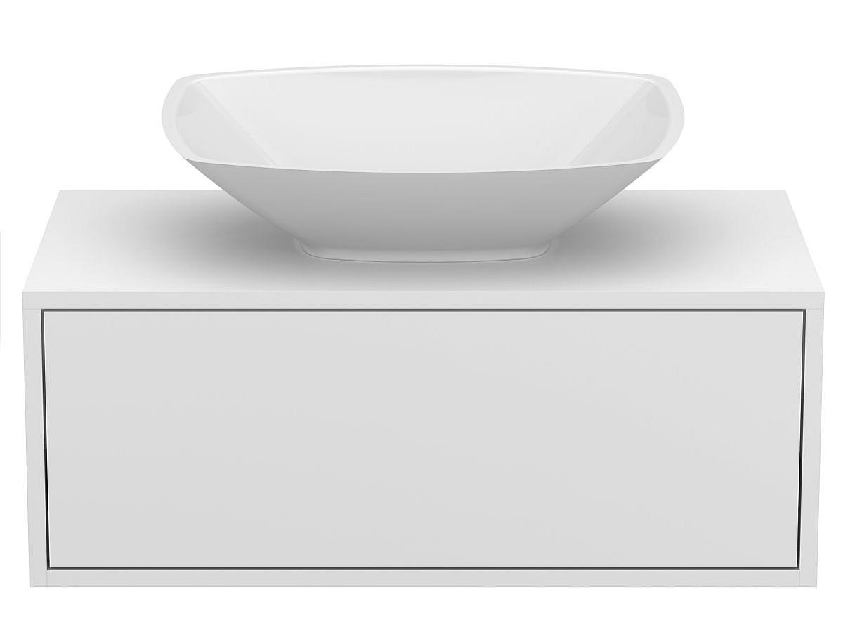 Тумба підвісна CLOUD 800 Біла матова з умивальником LEX S
