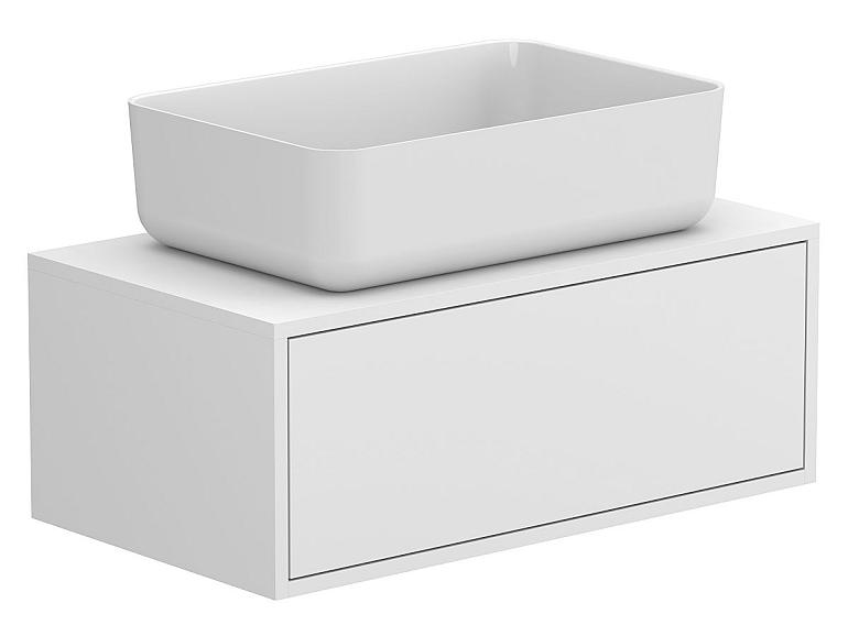 Тумба підвісна CLOUD 800 Біла матова з умивальником SAN MARTIN