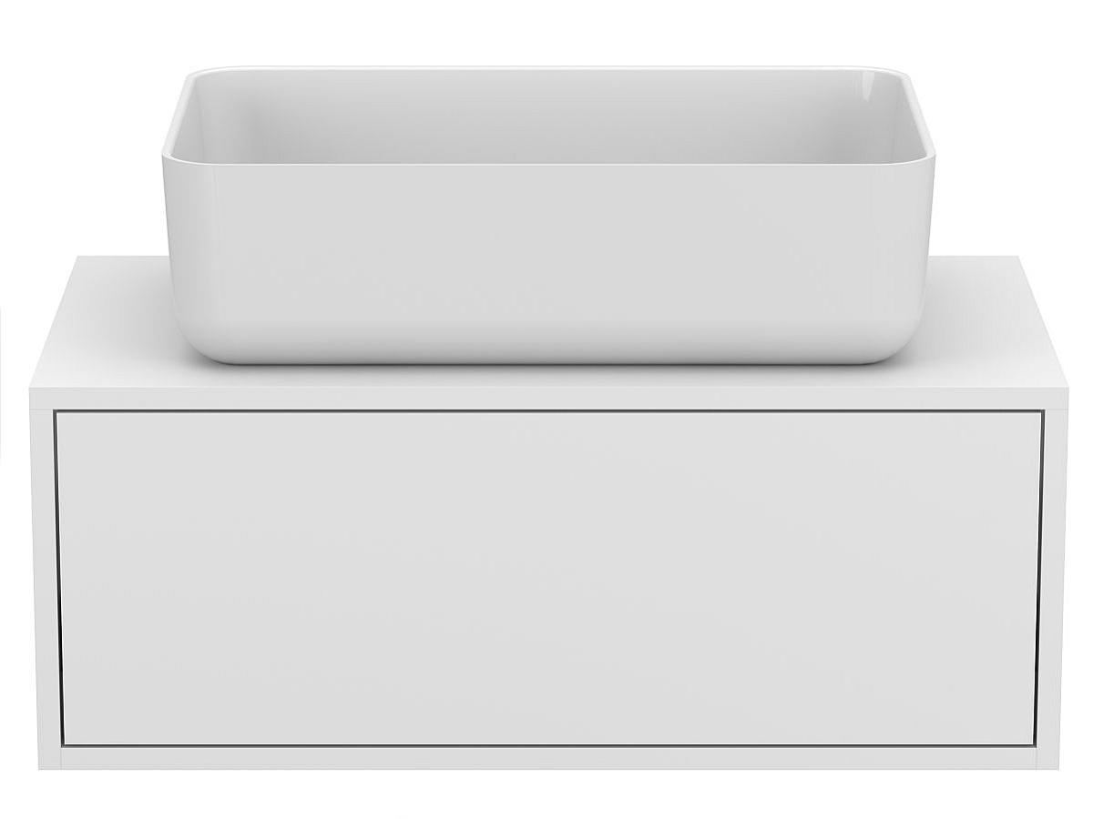 Тумба подвесная CLOUD 800 Белая матовая с умывальником SAN MARTIN