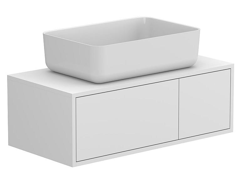 Тумба підвісна CLOUD 900 Біла матова з умивальником SAN MARTIN