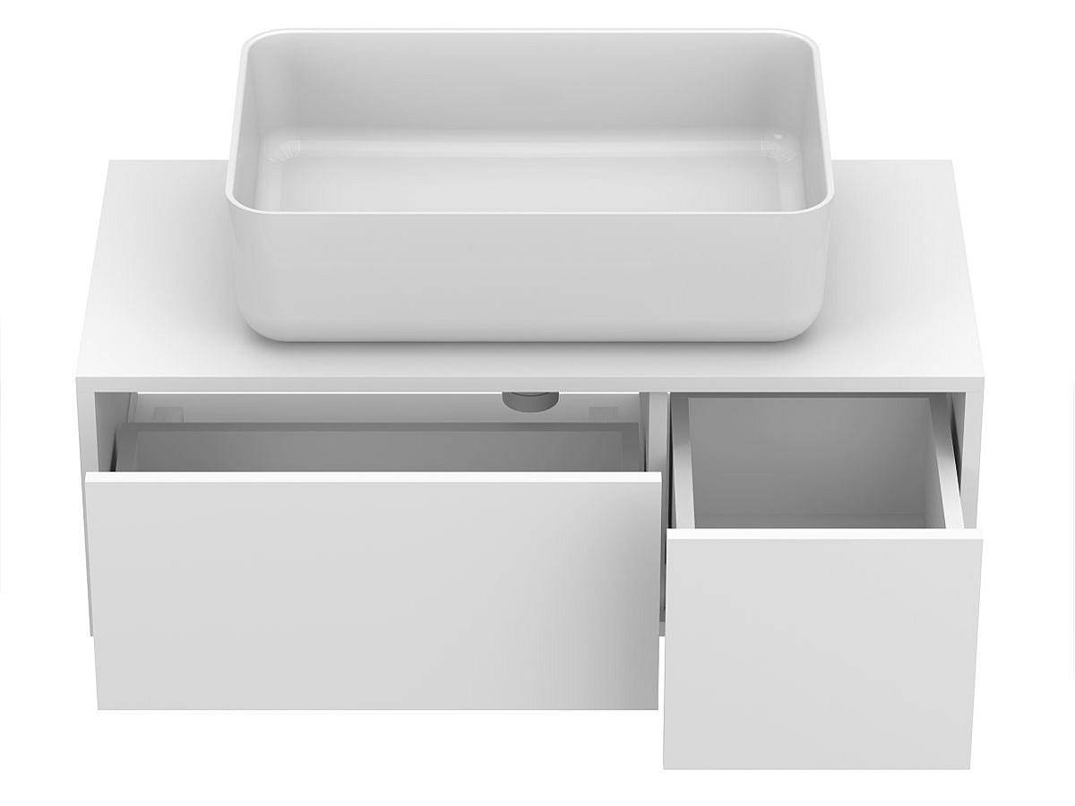 Тумба подвесная CLOUD 900 Белая матовая с умывальником SAN MARTIN