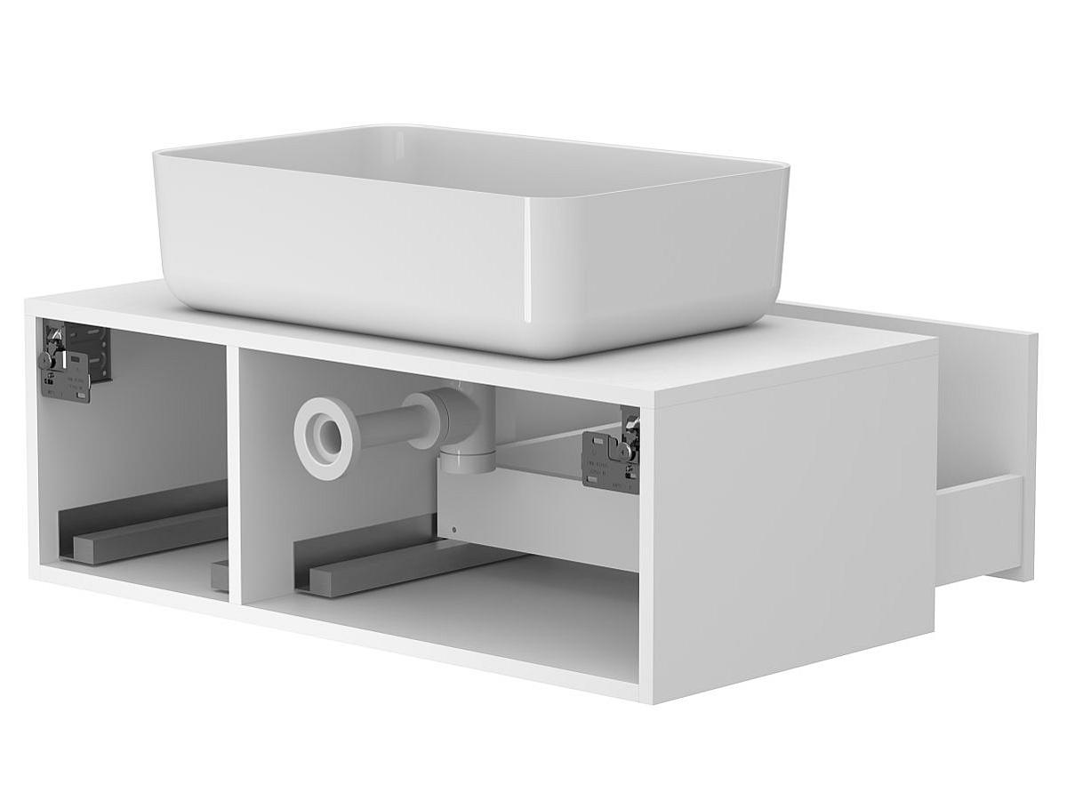 Тумба подвесная CLOUD 900 Белая матовая с умывальником SAN MARTIN