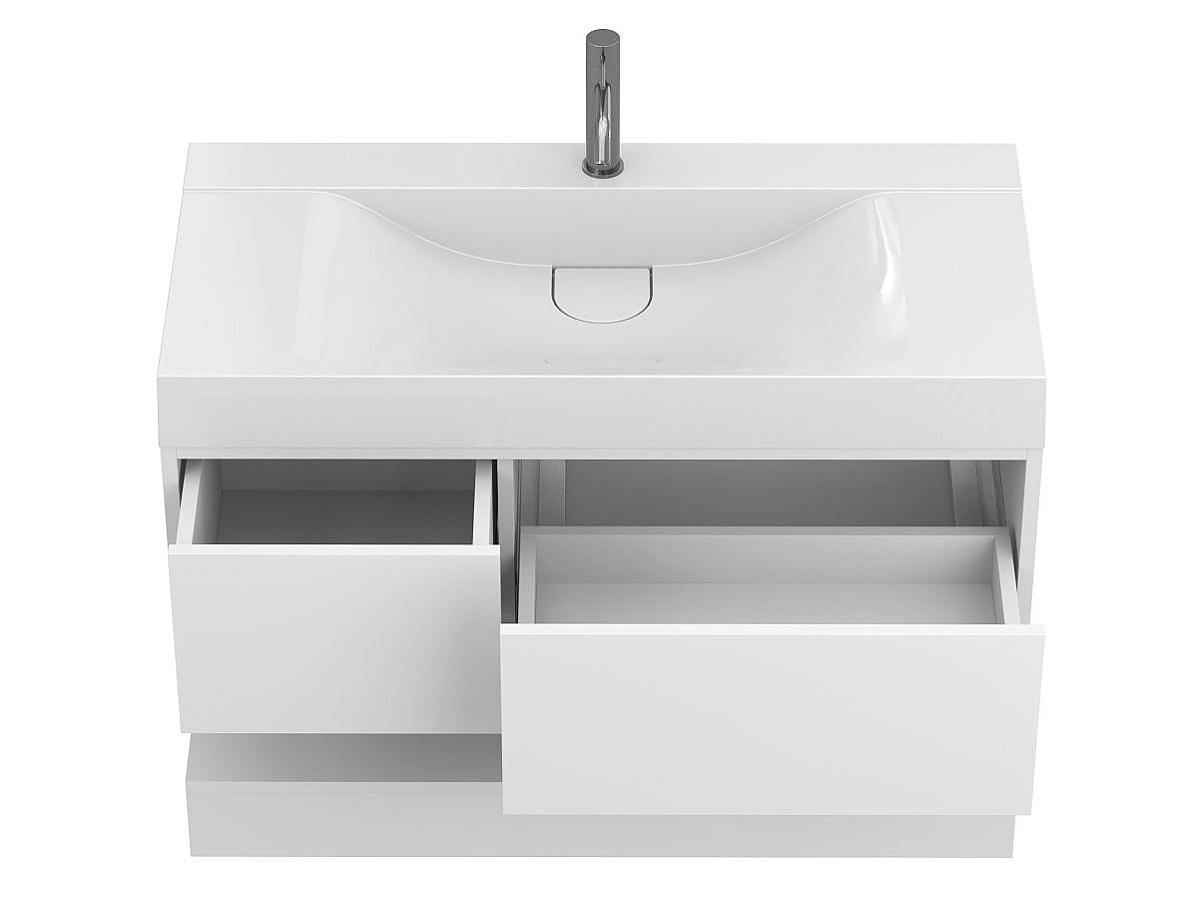 Тумба підвісна DUO Біла з умивальником FLY 1000