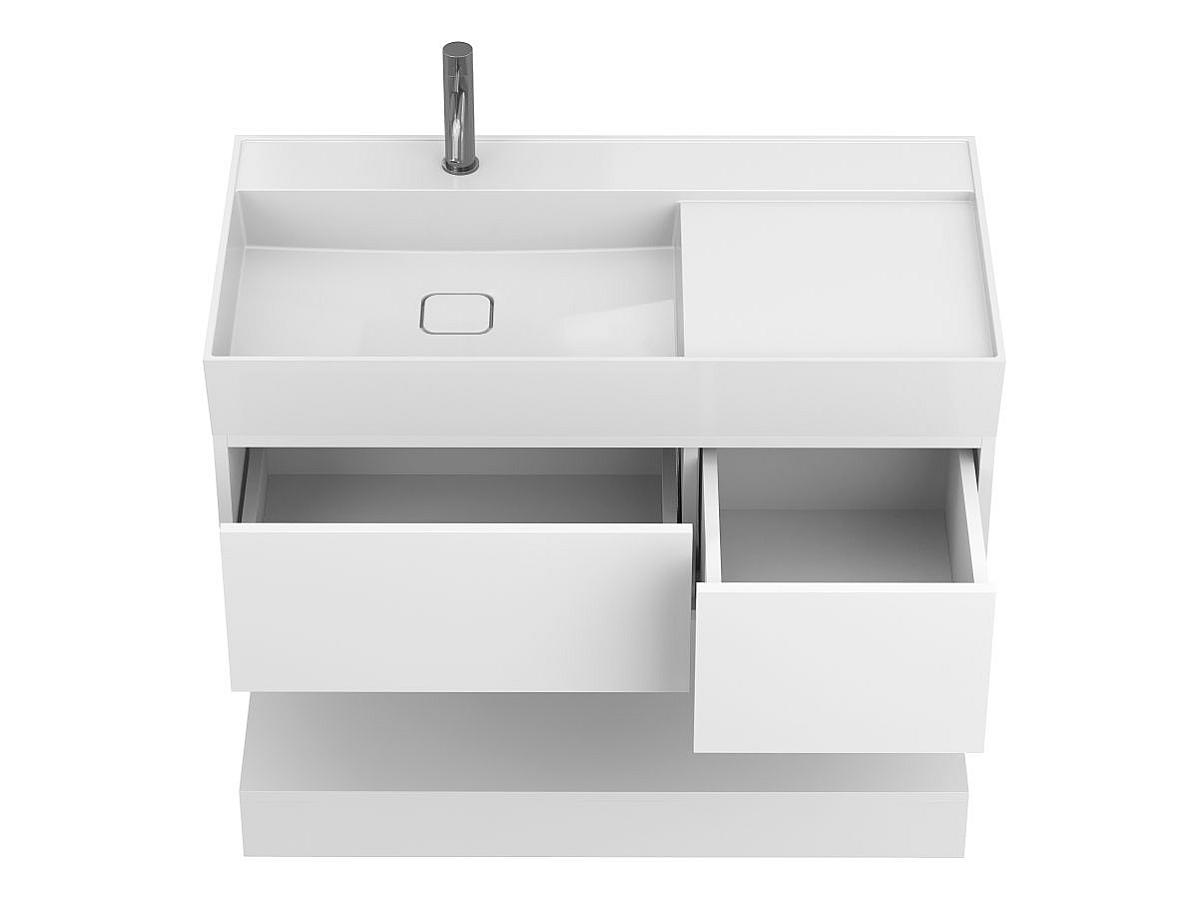 Тумба підвісна DUO Біла з умивальником SOUL 1000
