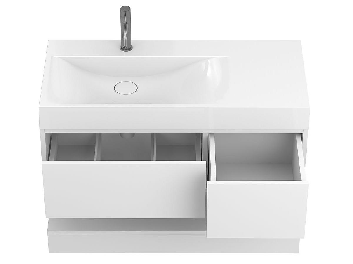 Тумба підвісна DUO Біла з умивальником VIOLA 1000 L