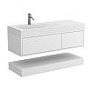Тумба підвісна DUO Біла з умивальником VIOLA 1200 L