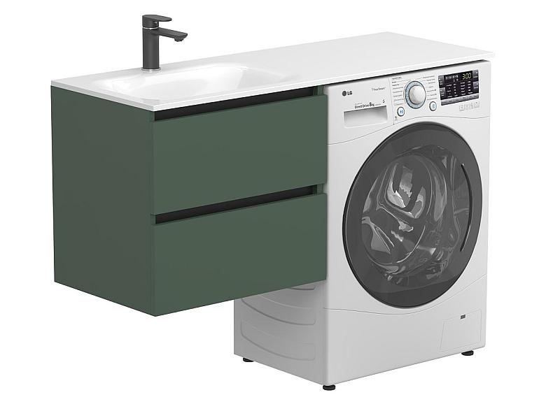 Тумба підвісна LUMO Ліс зелений з умивальником JESSEL 1200 L