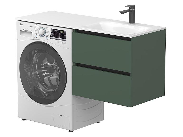 Тумба підвісна LUMO Ліс зелений з умивальником JESSEL 1200 R