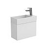Тумба підвісна MINIMA біла матова з умивальником TONI 450