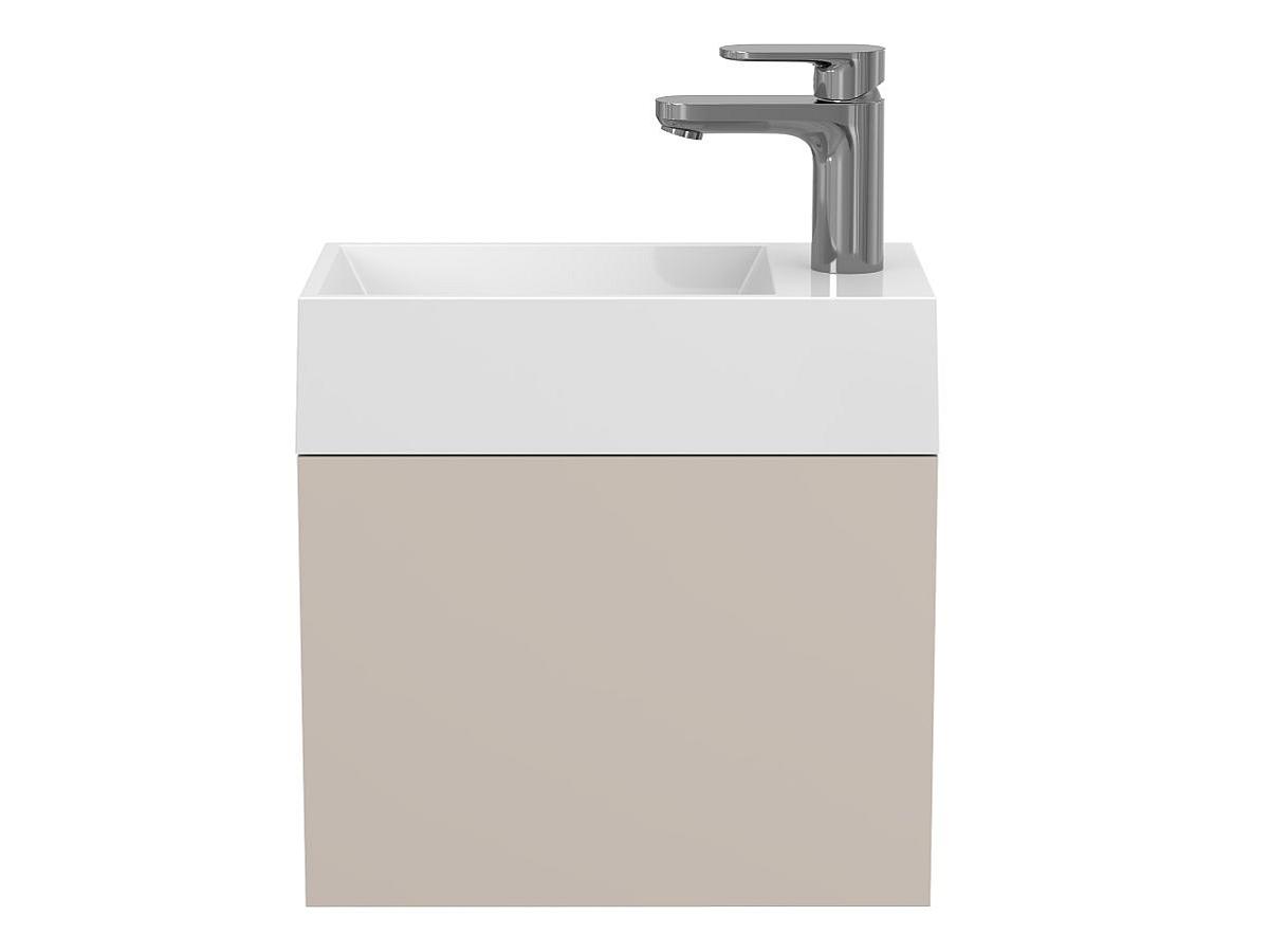 Тумба подвесная MINIMA серая с умывальником COPPER 400