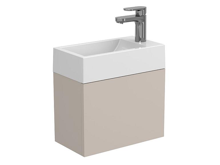 Тумба підвісна MINIMA сіра з умивальником FARO