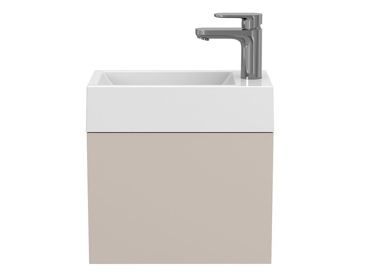 Тумба подвесная MINIMA серая с умывальником FARO