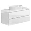 Тумба підвісна MONO 1000 Біла глянцева з умивальником SORRENTO