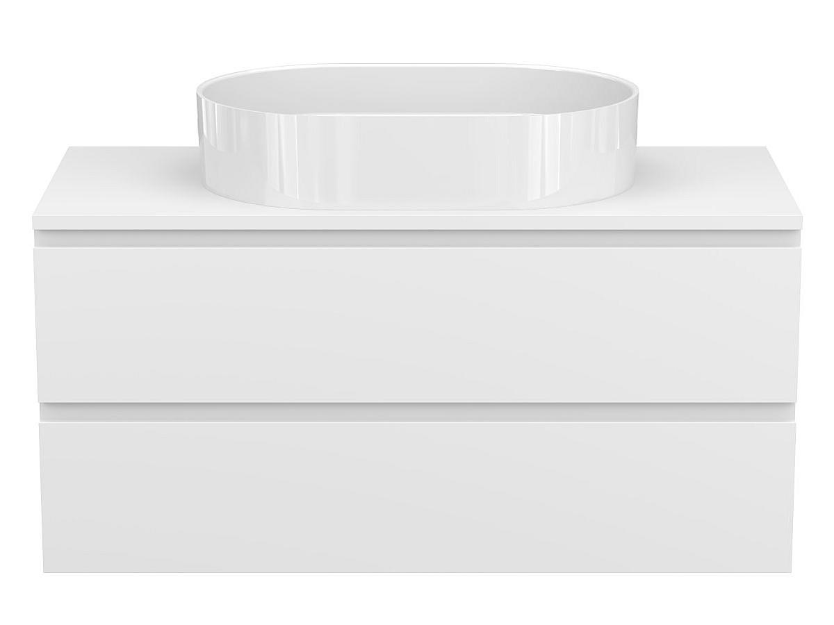 Тумба підвісна MONO 1000 Біла матова з умивальником KIRA