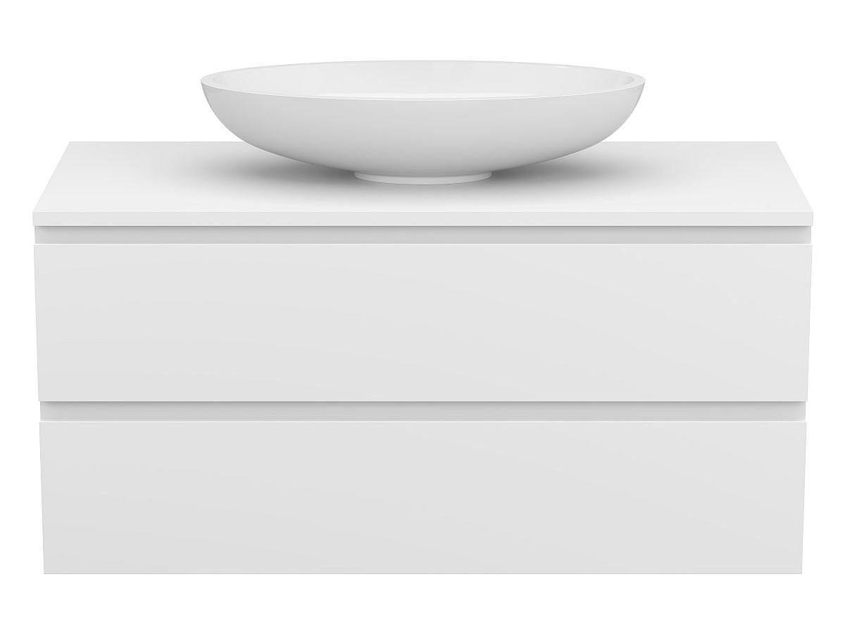 Тумба підвісна MONO 1000 Біла soft-touch з умивальником NICE