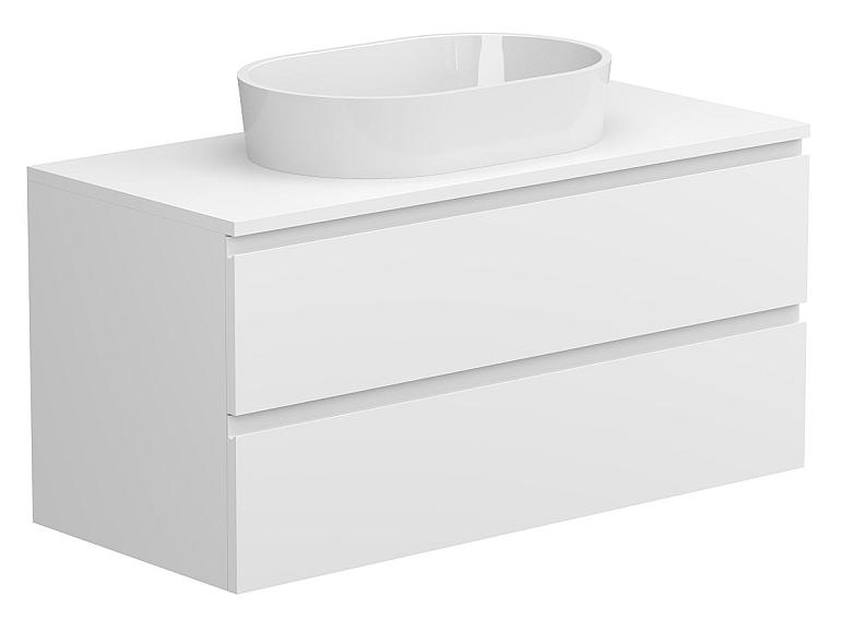 Тумба підвісна MONO 1000 Біла soft-touch з умивальником SORRENTO