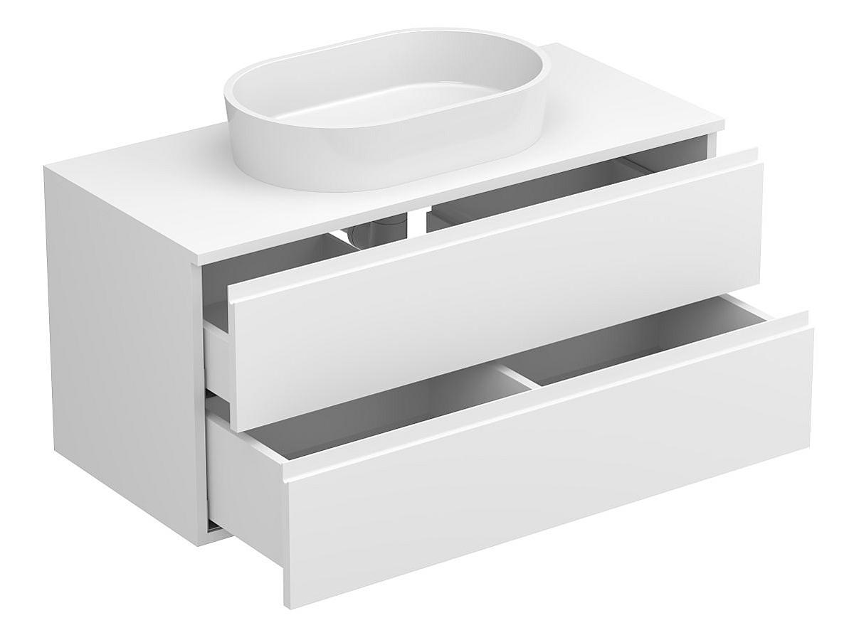 Тумба подвесная MONO 1000 Белая матовая з умивальником SORRENTO