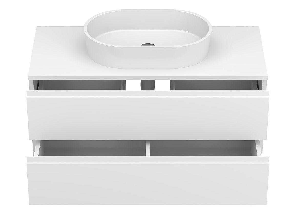 Тумба подвесная MONO 1000 Белая матовая з умивальником SORRENTO