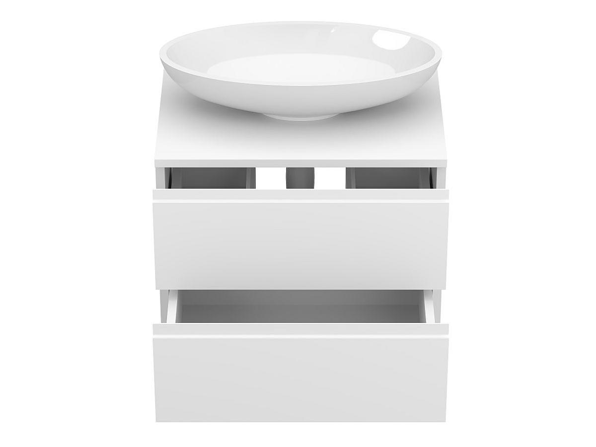 Тумба підвісна MONO 600 Біла матова з умивальником NICE
