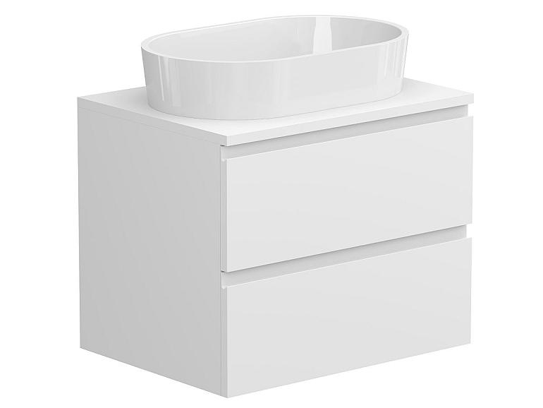 Тумба підвісна MONO 600 Біла матова з умивальником SORRENTO