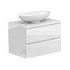 Тумба підвісна MONO 700 Біла soft-touch з умивальником NICE