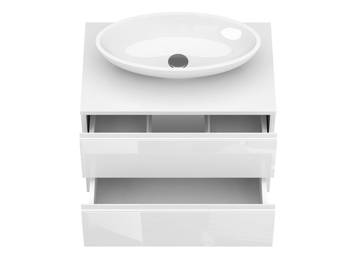 Тумба підвісна MONO 700 Біла глянцева з умивальником NICE