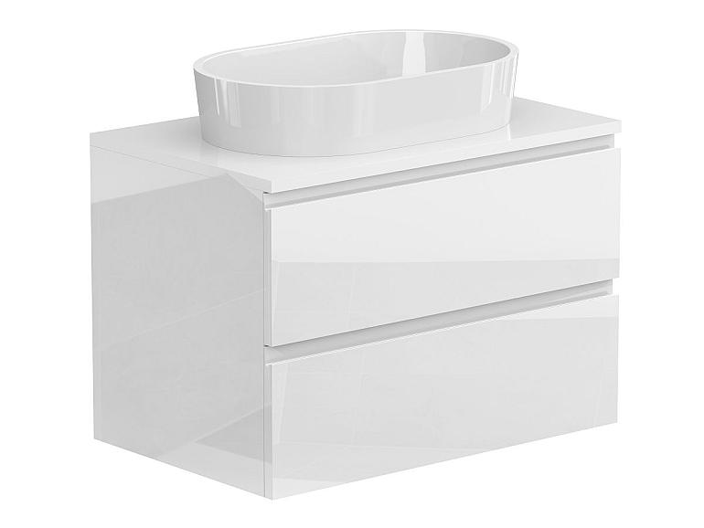 Тумба підвісна MONO 700 Біла глянцева з умивальником SORRENTO