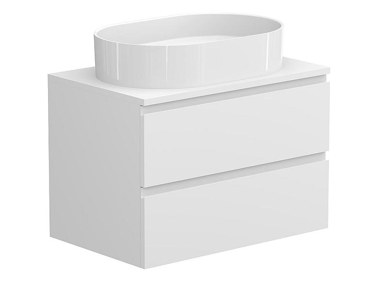 Тумба підвісна MONO 700 Біла soft-touch з умивальником KIRA