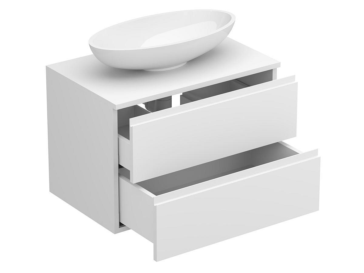 Тумба підвісна MONO 700 Біла матова з умивальником NICE