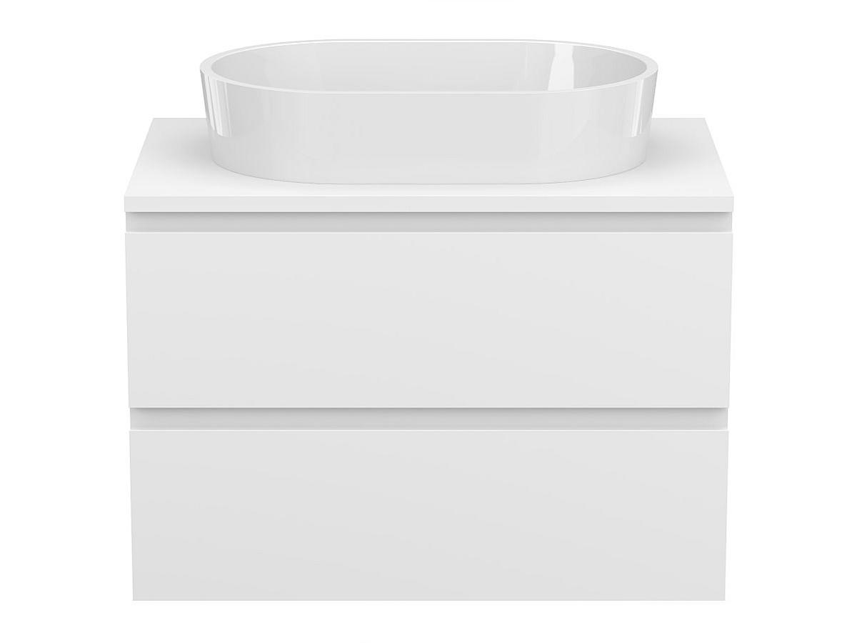 Тумба підвісна MONO 700 Біла soft-touch з умивальником SORRENTO