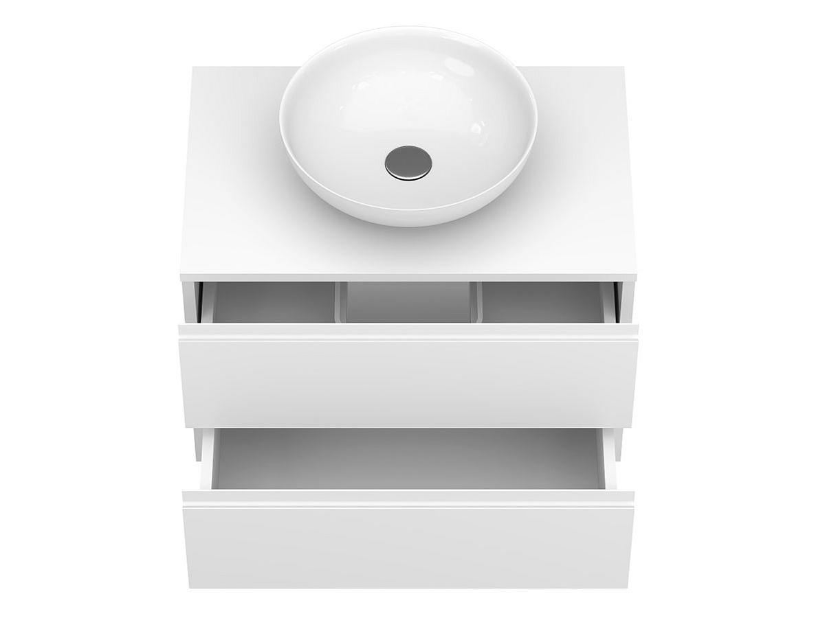 Тумба подвесная MONO 700 Белая soft-touch з умивальником TOBI