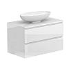 Тумба підвісна MONO 800 Біла глянцева з умивальником NICE
