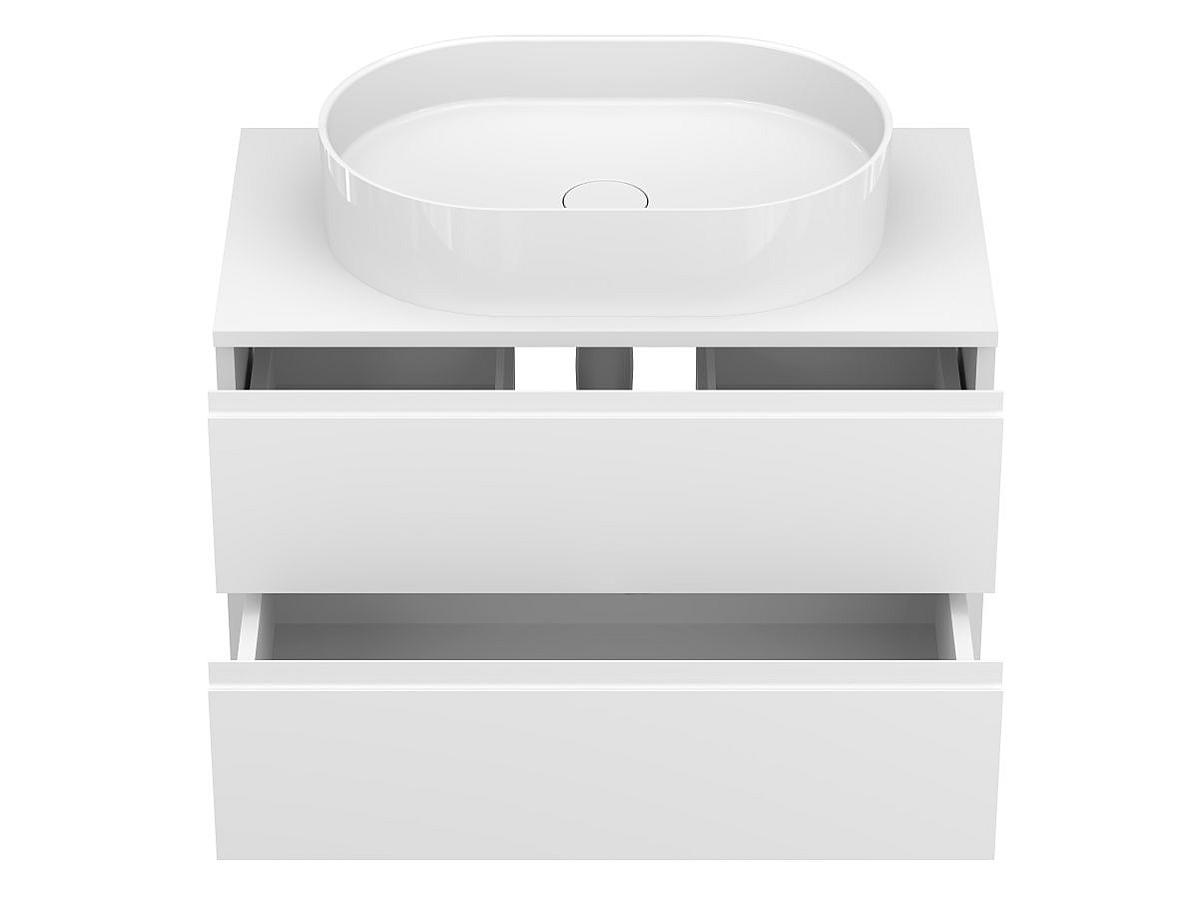 Тумба подвесная MONO 800 Белая матовая з умивальником KIRA
