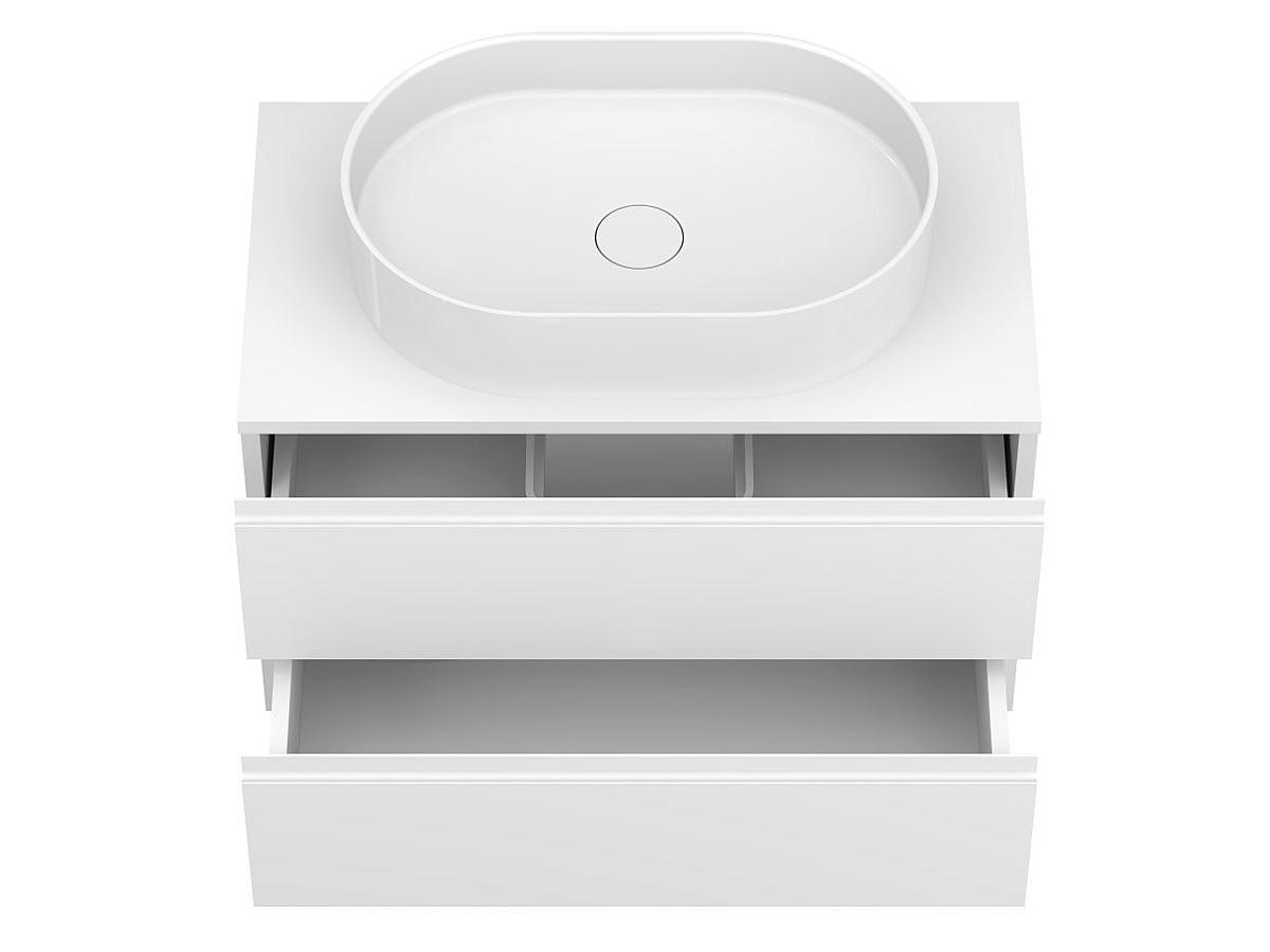 Тумба подвесная MONO 800 Белая матовая з умивальником KIRA