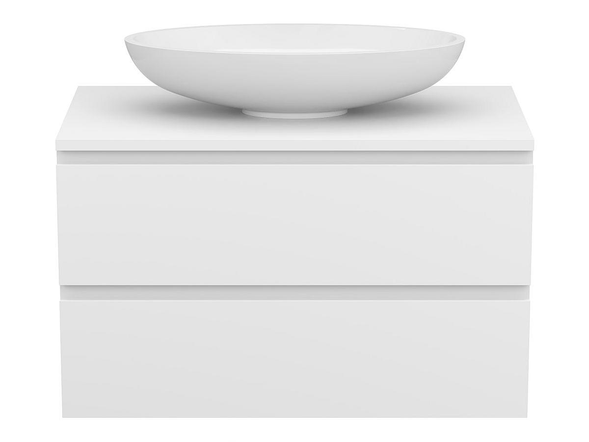 Тумба підвісна MONO 800 Біла матова з умивальником NICE