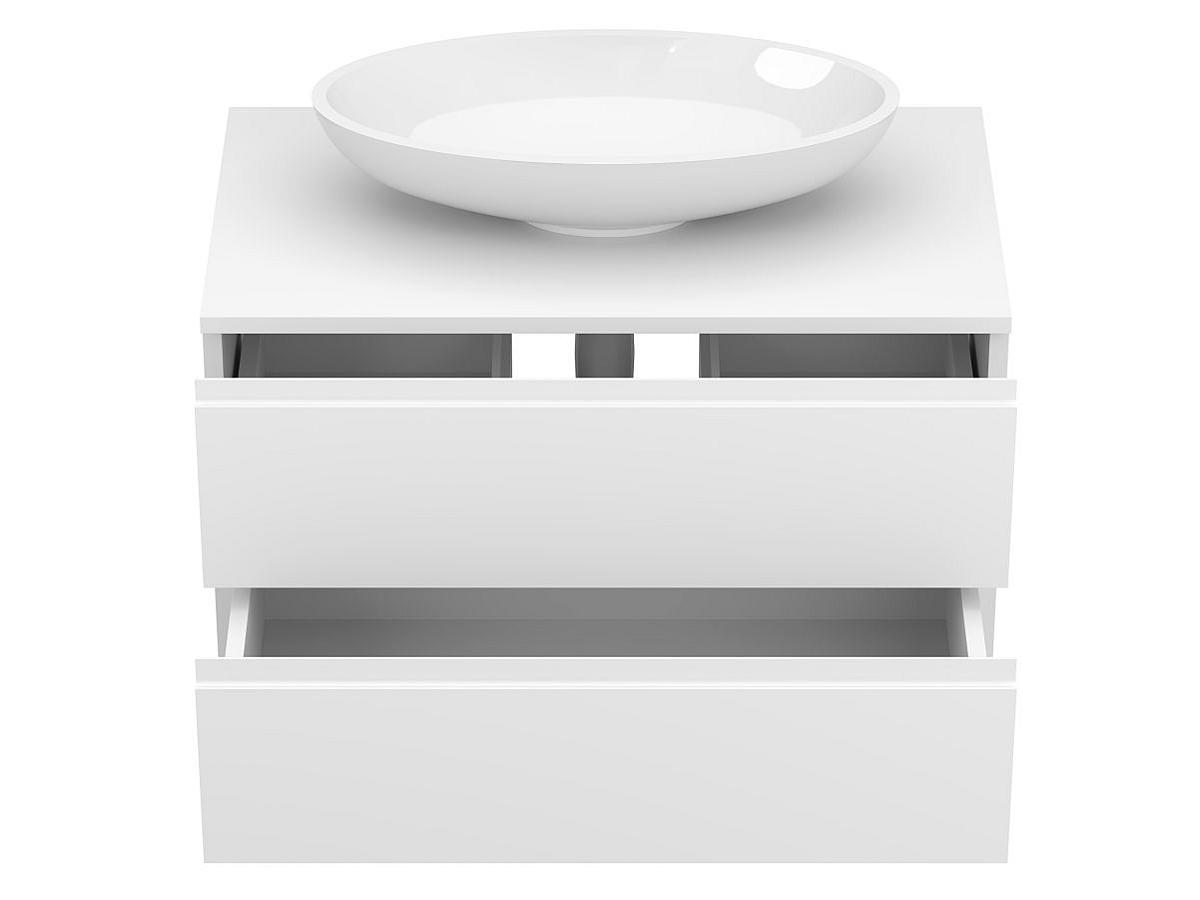 Тумба підвісна MONO 800 Біла матова з умивальником NICE