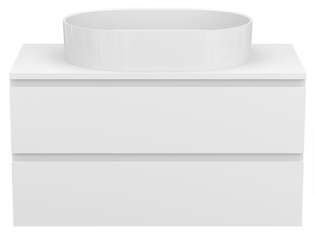Тумба подвесная MONO 900 Белая матовая з умивальником KIRA