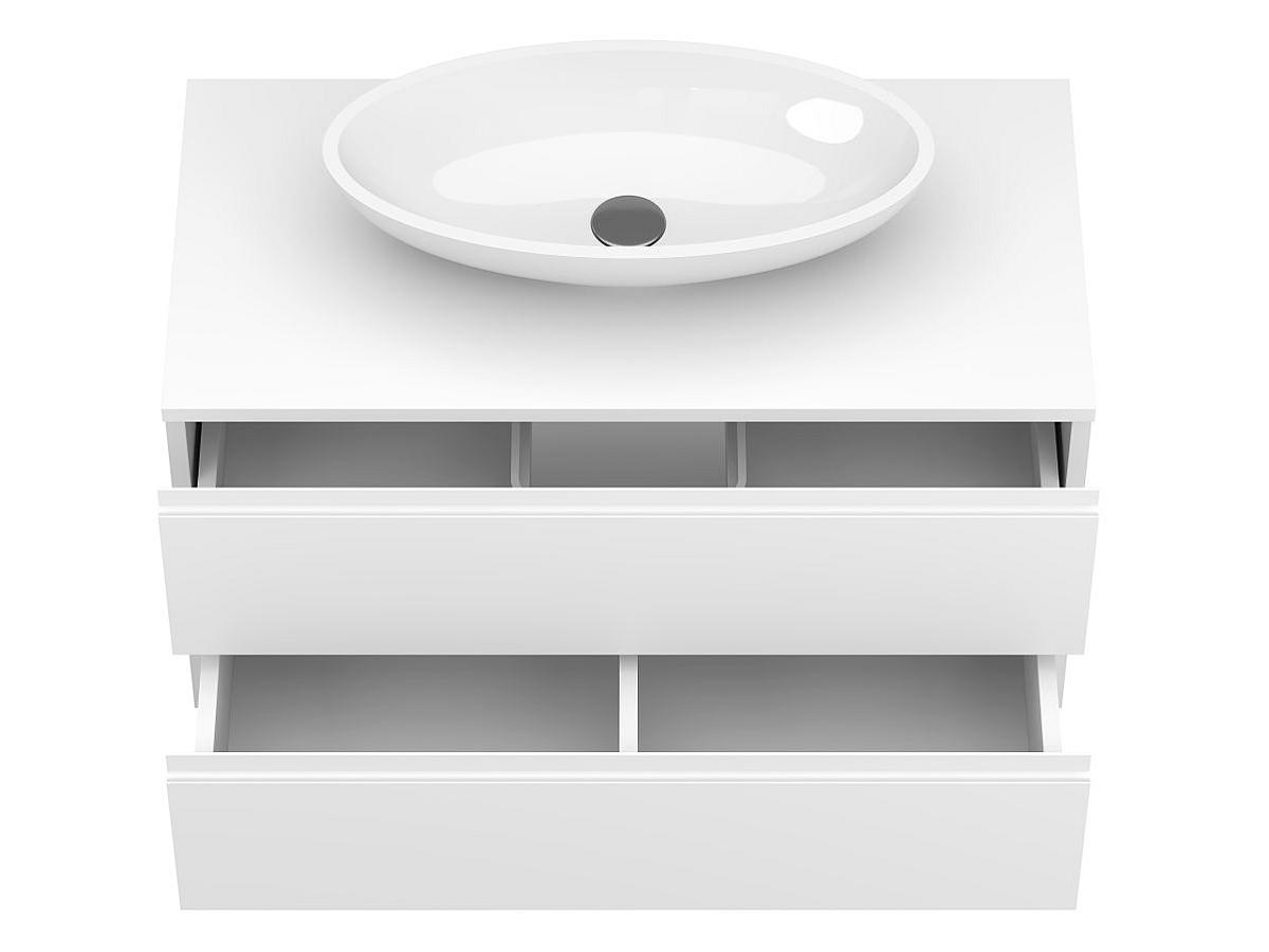 Тумба подвесная MONO 900 Белая матовая з умивальником NICE