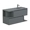 Тумба підвісна URBAN Сіра матова з умивальником NEW YORK 1200 R Тумба підвісна URBAN Сіра матова з умивальником NEW YORK 1200 R
