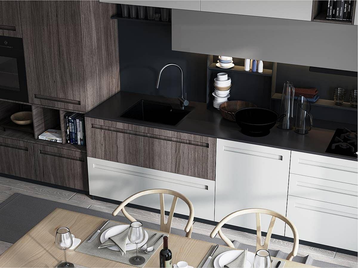 Кухонна мийка LISA black shine