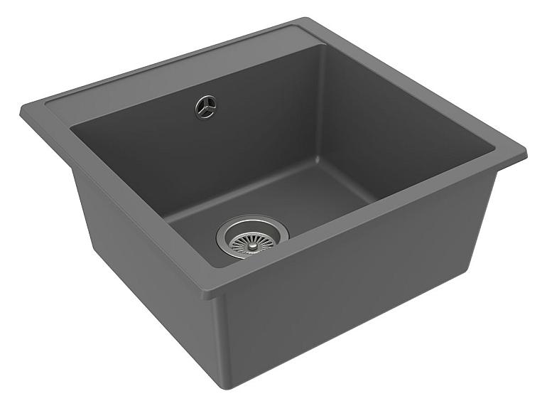 Кухонна мийка Bodrum 510 (FRENCH GRAY) колір темно-сірий без домішок
