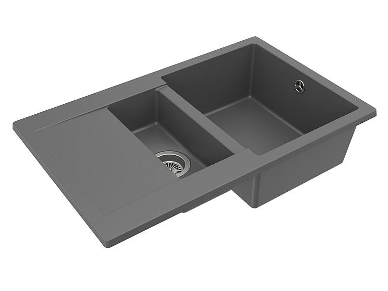Кухонна мийка LaPas (STONE GRAY) колір світло-сірий (бетонний) без домішок