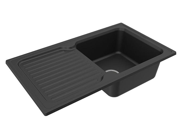 Кухонна мийка Orlean (BLACK TOTAL) колір глибокий чорний, без домішок