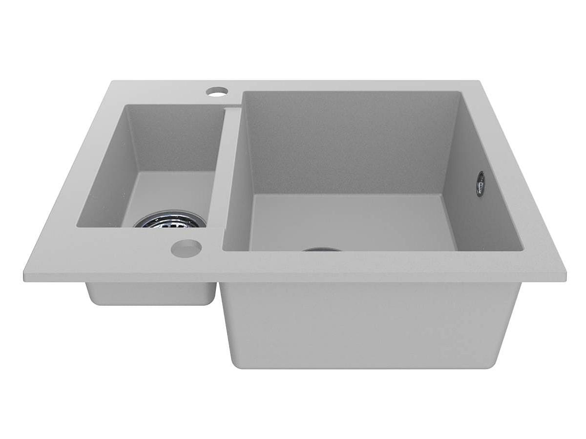 Кухонна мийка ARIZONA WHITE з 2 отв. під змішувач