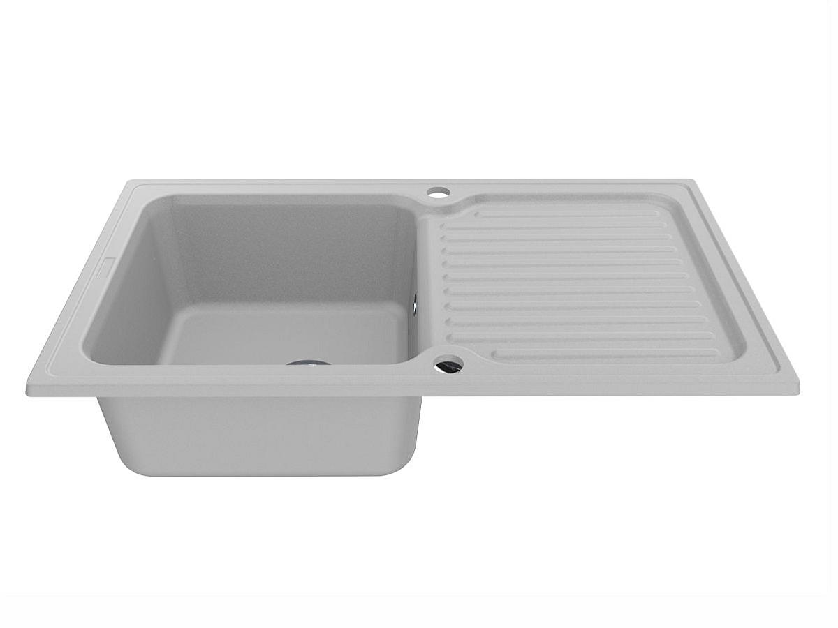 Кухонна мийка ORLEAN біла з 2 отворами під змішувач